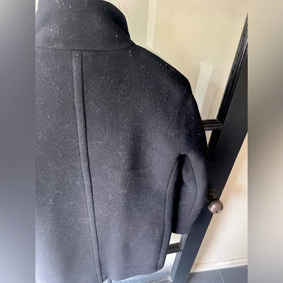 Iconic J.Crew Black Cocoon Coat Stadium Cloth by Nello Gori - Picture 8 of 12